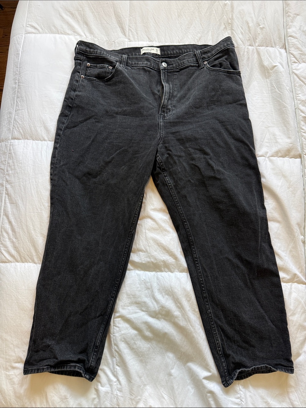 Abercrombie & Fitch Women's Straight Leg Jeans - Black